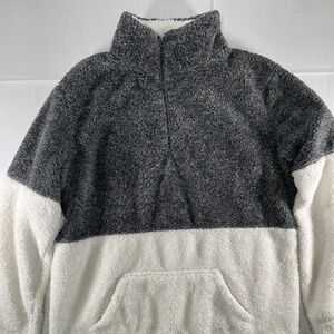 Women Sherpa Quarter Zip Fleece Pullover - Size XL